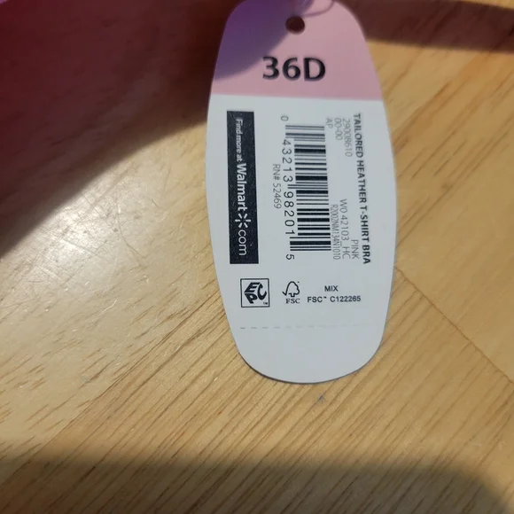 NWT Pink Women's T-shirt Bra 36D - Picture 3 of 4